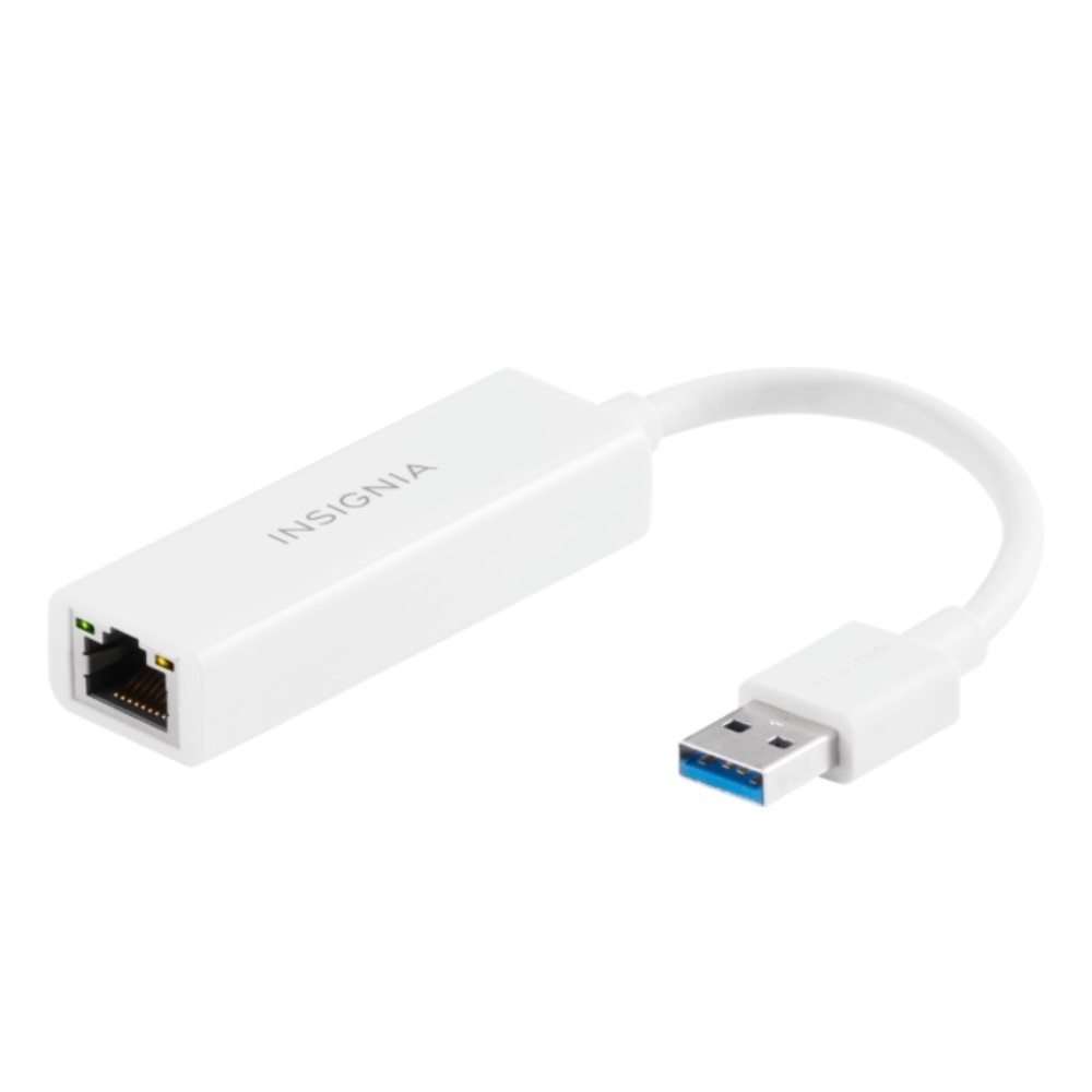 Insignia- USB to Ethernet Adapter - White